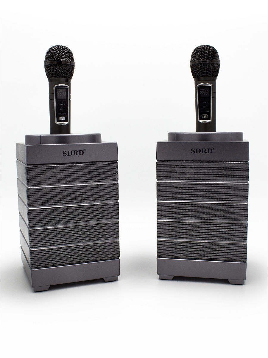 SDRD SD-128 BLUETOOTH SPEAKER Dual Wireless Microphone Karaoke Portable Speaker SDRD SD-128 BLUETOOTH SPEAKER Dual Wireless Microphone Karaoke Portable Speaker